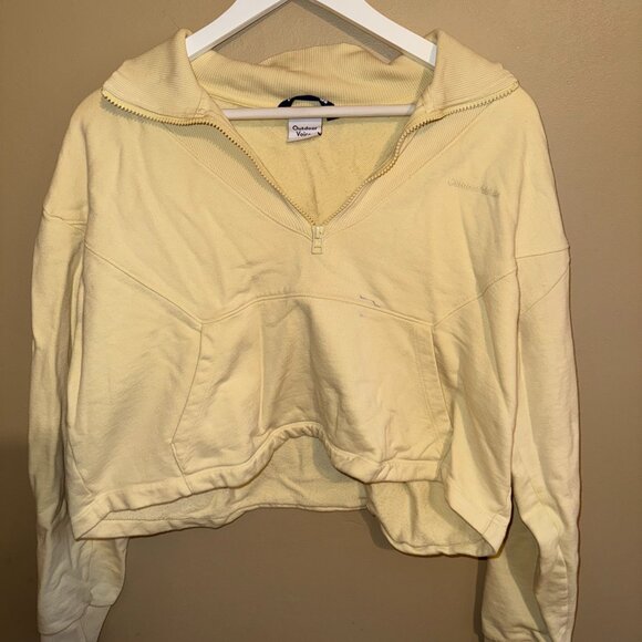 Outdoor Voices Pale Yellow 1/2 Zip Pullover Sweatshirt - Picture 3 of 4